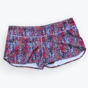 Ultra Violet Meadow Smartwool Women's Active Lined Running Shorts w/ Pocket ~ XL